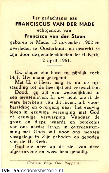 Franciscus van der Made Francisca van der Steen