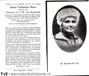 Anna Catharina Maes Gijsbertus A.I.M van Spaandonk