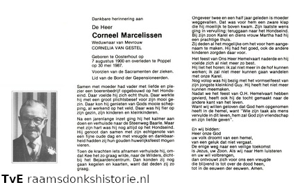 Corneel Marcelissen Cornelia van Gestel