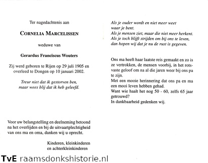 Cornelia Marcelissen Gerardus Franciscus Wouters