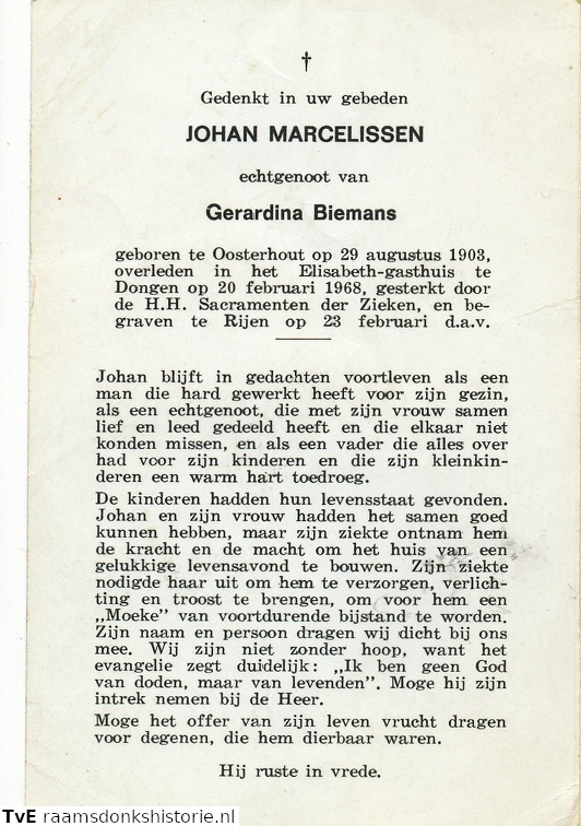 Johan Marcelissen Gerardina Biemans