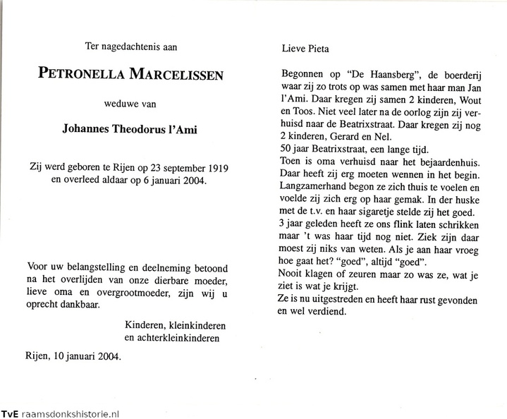 Petronella Marcelissen Johannes Theodorus l-Ami