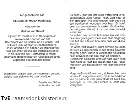 Elisabeth Maria Martens Marinus van Geloof