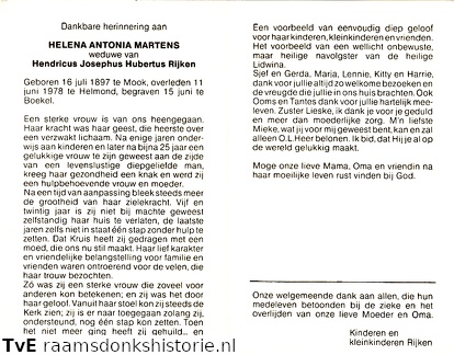 Helena Antonia Martens Hendricus Josephus Hubertus Rijken
