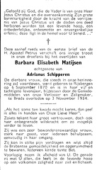 Barbara Elisabeth Matijsen Adrianus Schipperen