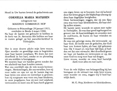 Cornelia Maria Matijsen Marinus Gomarus Hop