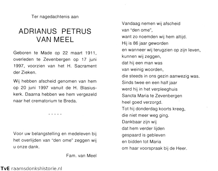 Adrianus Petrus van Meel