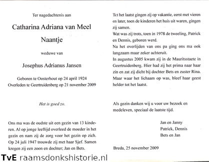 Catharina Adriana van Meel Josephus Adrianus Jansen