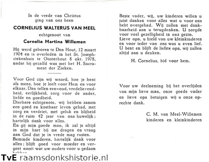 Cornelis Waltherus van Meel Cornelia Martina Willemen