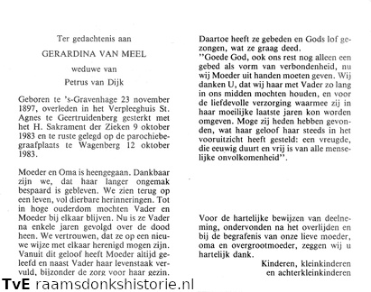 Gerardina van Meel Petrus van Dijk