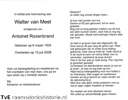 Walter van Meel Antoinet Rozenbrand