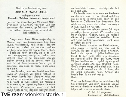 Adriana Maria Meeus Cornelis Melchior Johannes Langerwerf
