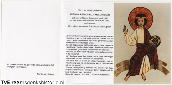 Adriana Petronella Meeuwissen Cornelis Johannes Franciscus van Alphen