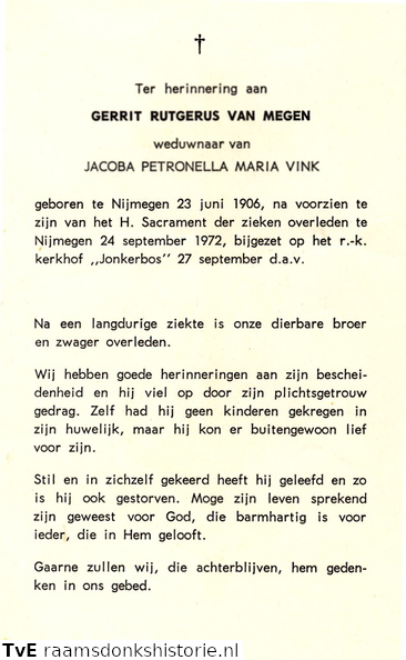 Gerrit Rutgerus van Megen Jacoba Petronella Maria Vink