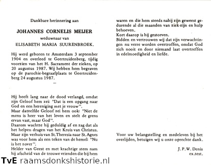 Johannes Cornelis Meijer Elisabeth Maria Suurenbroek