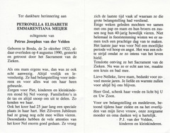 Petronella Elisabeth Emmarentiana Meijer Petrus Josephus van der Velden