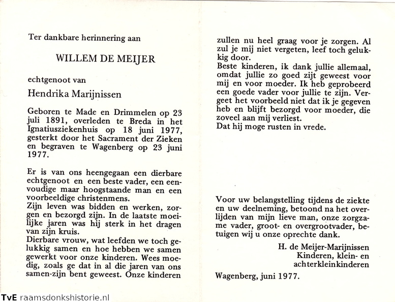 Willem de Meijer Hendrika Marijnissen