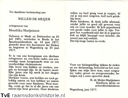 Willem de Meijer Hendrika Marijnissen