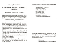 Catharina Johanna Cornelia Meijers Antonius Henricus de Wit