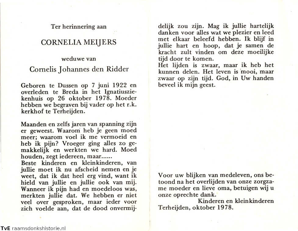 Cornelia Meijers Cornelis Johannes den Ridder