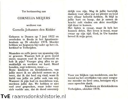 Cornelia Meijers Cornelis Johannes den Ridder
