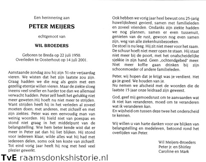 Peter Meijers Wil Broeders