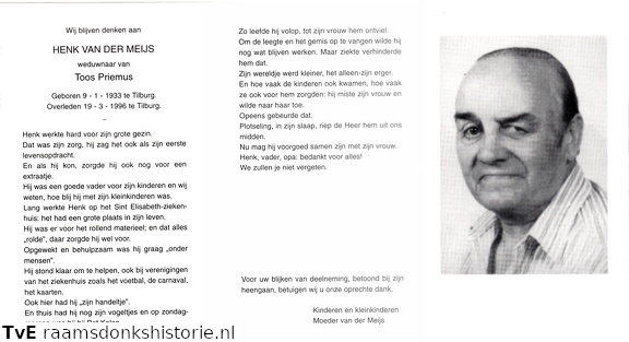 Henk van der Meijs Toos Priemus
