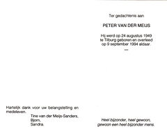 Peter van der Meijs Tine Sanders