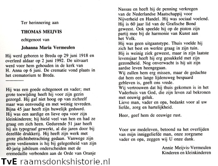 Thomas Meijvis Johanna Maria Vermeulen