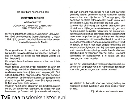 Bertus Mekes Johanna Dymphna Catharina van Steenoven