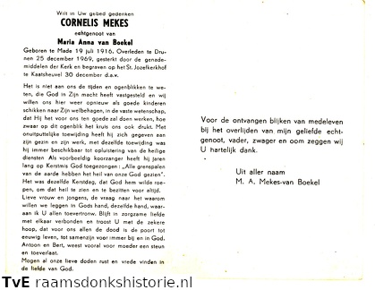 Cornelis Mekes Maria Anna van Boekel