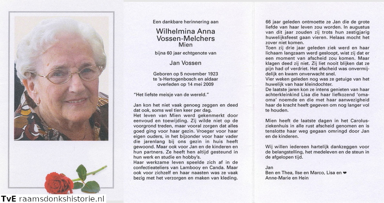 Wilhelmina Anna Melchers Jan Vossen