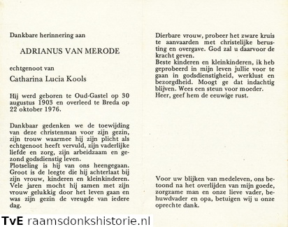 Adrianus van Merode Catharina Lucia Kools