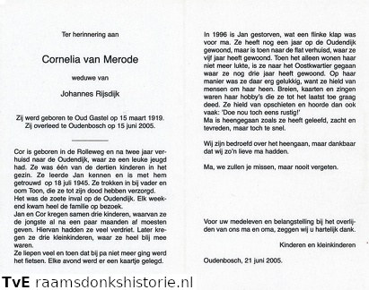 Cornelia van Merode Johannes Rijsdijk