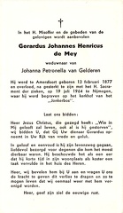 Gerardus Johannes Henricus de Mey Johanna Petronella van Gelderen