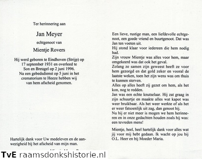Jan Meyer Mientje Rovers