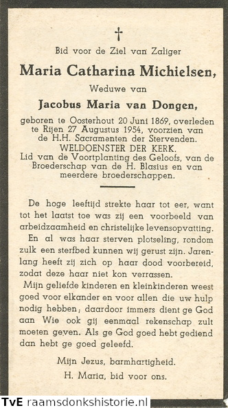 Maria Catharina Michielsen Jacobus Maria van Dongen