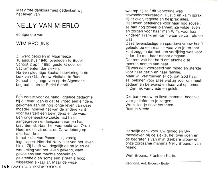 Nelly van Mierlo Wim Brouns