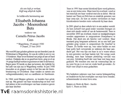Elisabeth Johanna Moerenhout Cornelis Petrus Jacobs