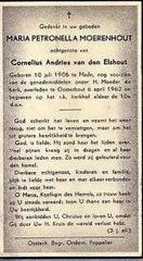 Maria Petronella Moerenhout Cornelius Andries van den Elshout