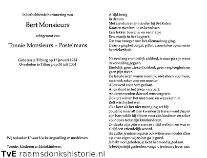 Bert Monsieurs Tonnie Postelmans