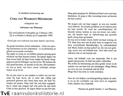 Coba Monsieurs Adrianus van Wanrooy