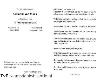 Adrianus van Mook Geertruida Helena Ernst