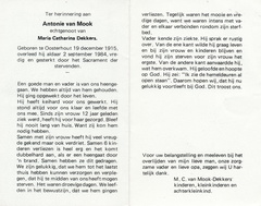 Antonie van Mook Maria Catharina Dekkers