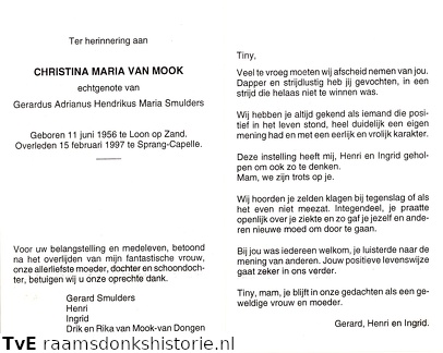 Christina Maria van Mook Gerardus Adrianus Hendrikus Maria Smulders