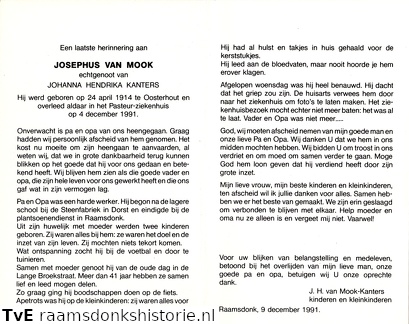 Josephus van Mook Johanna Hendrika Kanters