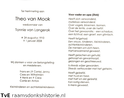 Theo van Mook Tonnie van Langerak