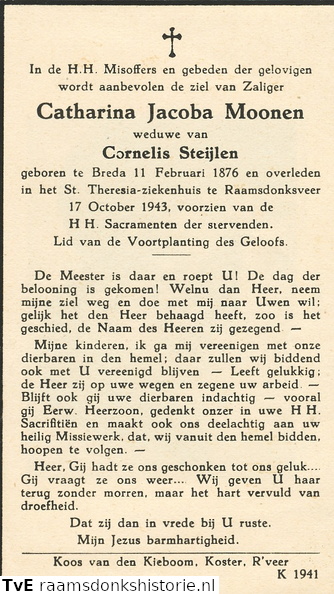 Catharina Jacoba Moonen Cornelis Steijlen