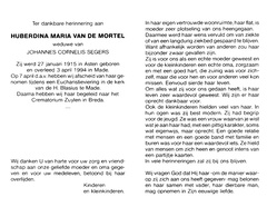 Huberdina Maria van de Mortel Johannes Cornelis Segers