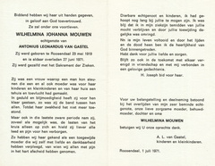 Wilhelmina Johanna Mouwen Arnoldus Leonardus van Gastel